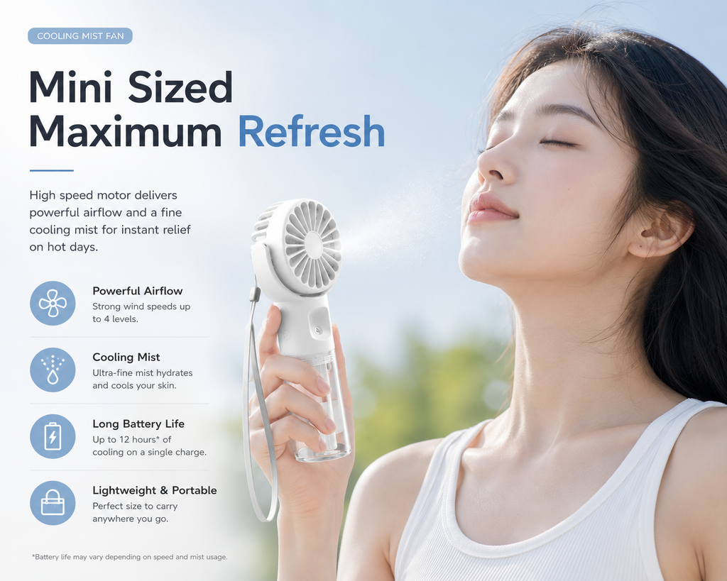 Portable mist fan